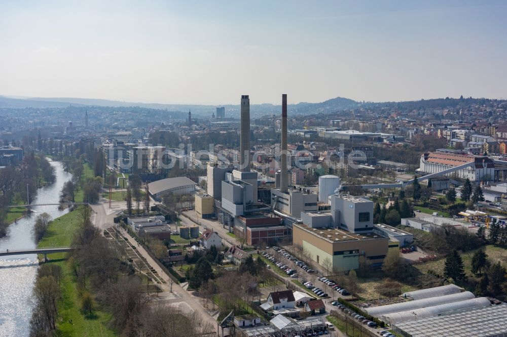 Luftbild Pforzheim - Kraftwerksanlagen des Heizkraftwerkes der Heizkraftwerk Pforzheim GmbH in Pforzheim im Bundesland Baden-Württemberg