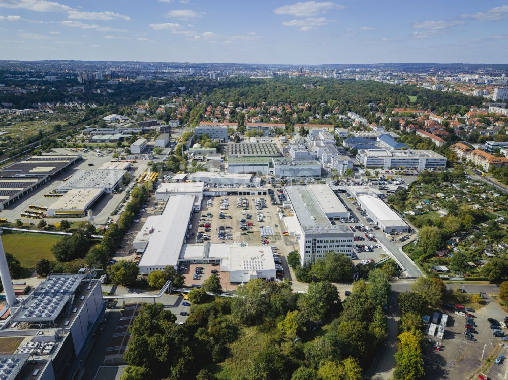 Luftbild Dresden - Kraftwerksanlagen des Heizkraftwerkes Innovationskraftwerk Dresden-Reick in Dresden im Bundesland Sachsen, Deutschland