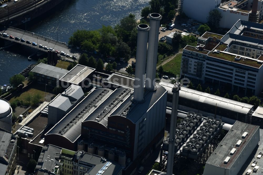 Berlin aus der Vogelperspektive: Kraftwerksanlagen des Heizkraftwerkes Mitte in Berlin