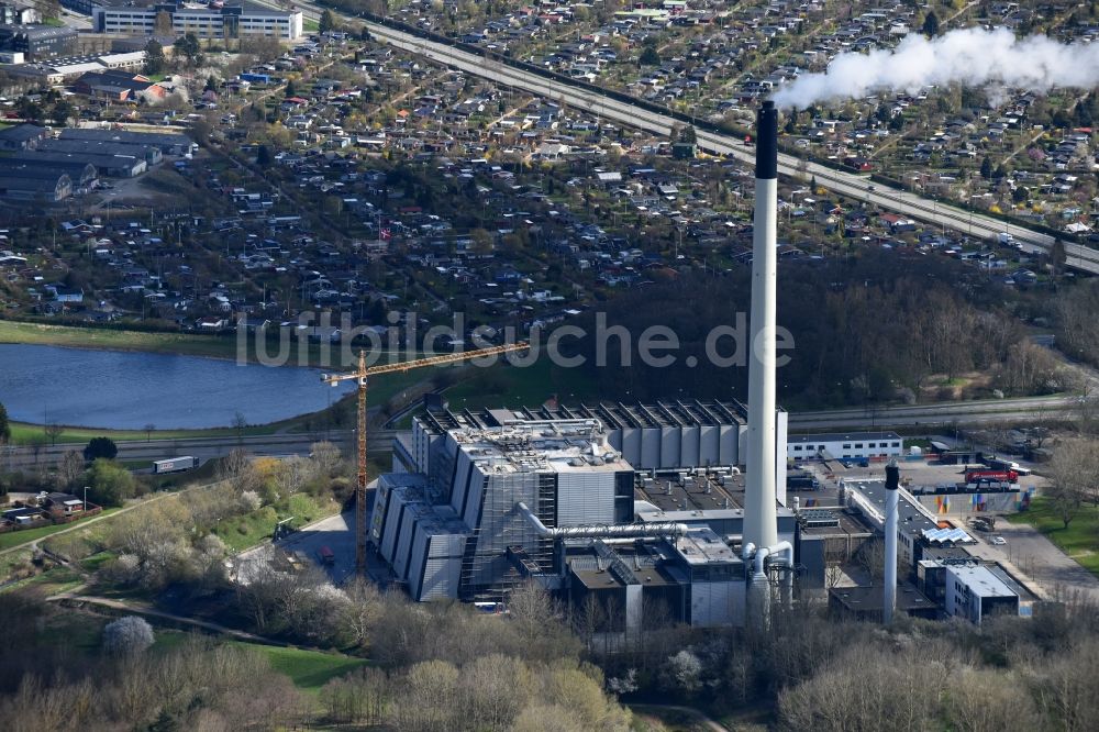 Glostrup von oben - Kraftwerksanlagen des Heizkraftwerkes der Müllverbrennungsanlage Vestforbraending Ejby Mosevej in Glostrup in Region Hovedstaden, Dänemark