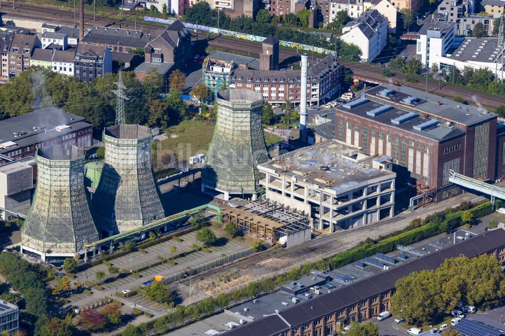 Düsseldorf aus der Vogelperspektive: Kraftwerksanlagen des Heizkraftwerkes im Ortsteil Flingern-Nord in Düsseldorf im Bundesland Nordrhein-Westfalen, Deutschland