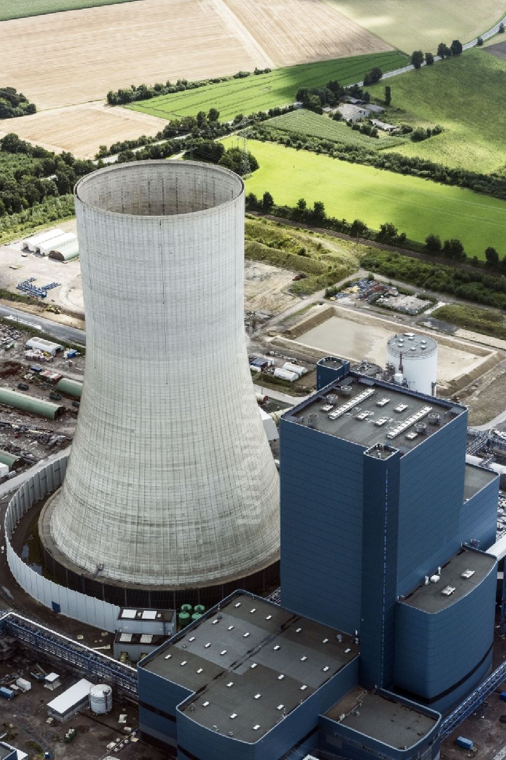 Datteln von oben - Kraftwerksanlagen des Heizkraftwerkes Steinkohle Kraftwerk Datteln 4 in Datteln im Bundesland Nordrhein-Westfalen, Deutschland