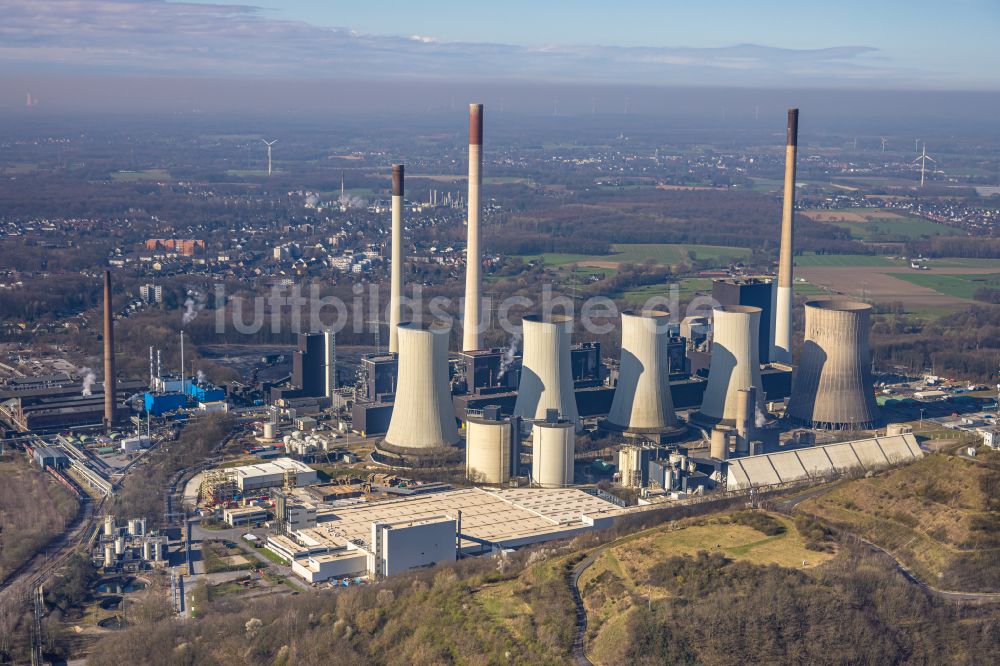 Luftbild Gelsenkirchen - Kraftwerksanlagen des Heizkraftwerkes der Uniper Kraftwerke GmbH in Gelsenkirchen im Bundesland Nordrhein-Westfalen