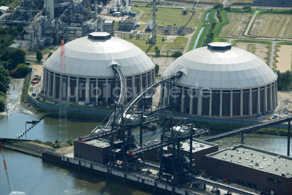 Luftaufnahme Hamburg - Kraftwerksanlagen des Heizkraftwerkes Vattenfall Tiefstack in Hamburg Moorburg, Deutschland