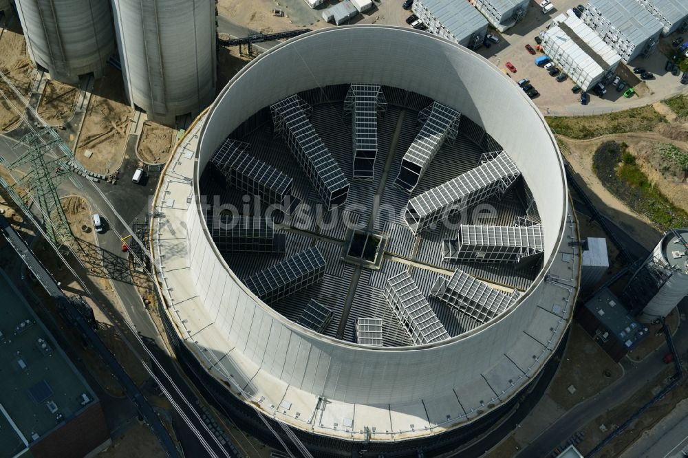 Luftaufnahme Hamburg - Kraftwerksanlagen des Heizkraftwerkes Vattenfall Tiefstack in Hamburg Moorburg, Deutschland