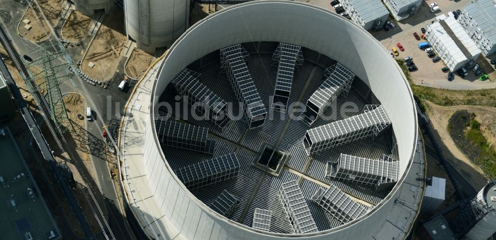 Hamburg von oben - Kraftwerksanlagen des Heizkraftwerkes Vattenfall Tiefstack in Hamburg Moorburg, Deutschland