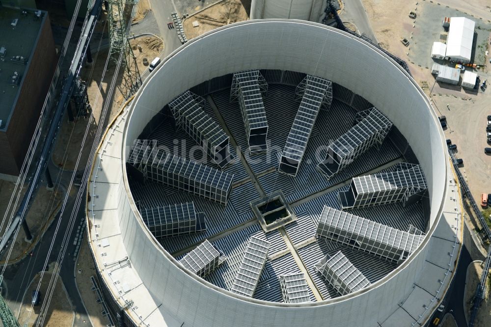 Luftbild Hamburg - Kraftwerksanlagen des Heizkraftwerkes Vattenfall Tiefstack in Hamburg Moorburg, Deutschland