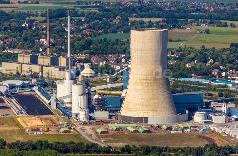 Luftbild Datteln - Kraftwerksanlagen des Kohle- Heizkraftwerkes Datteln 4 Uniper Kraftwerk in Datteln im Bundesland Nordrhein-Westfalen, Deutschland