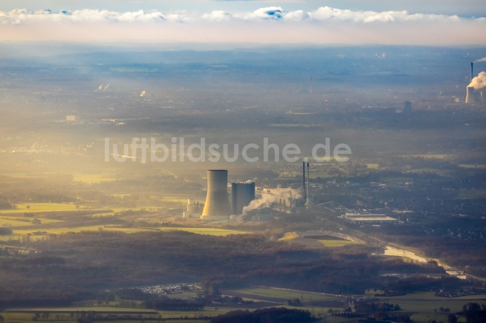 Datteln von oben - Kraftwerksanlagen des Kohle- Heizkraftwerkes Datteln 4 Uniper Kraftwerk in Datteln im Bundesland Nordrhein-Westfalen, Deutschland