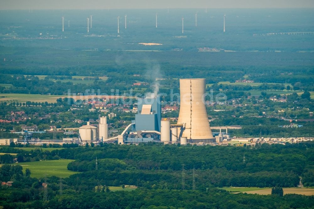 Luftbild Datteln - Kraftwerksanlagen des Kohle- Heizkraftwerkes Datteln 4 Uniper Kraftwerk Im Löringhof in Datteln im Bundesland Nordrhein-Westfalen, Deutschland