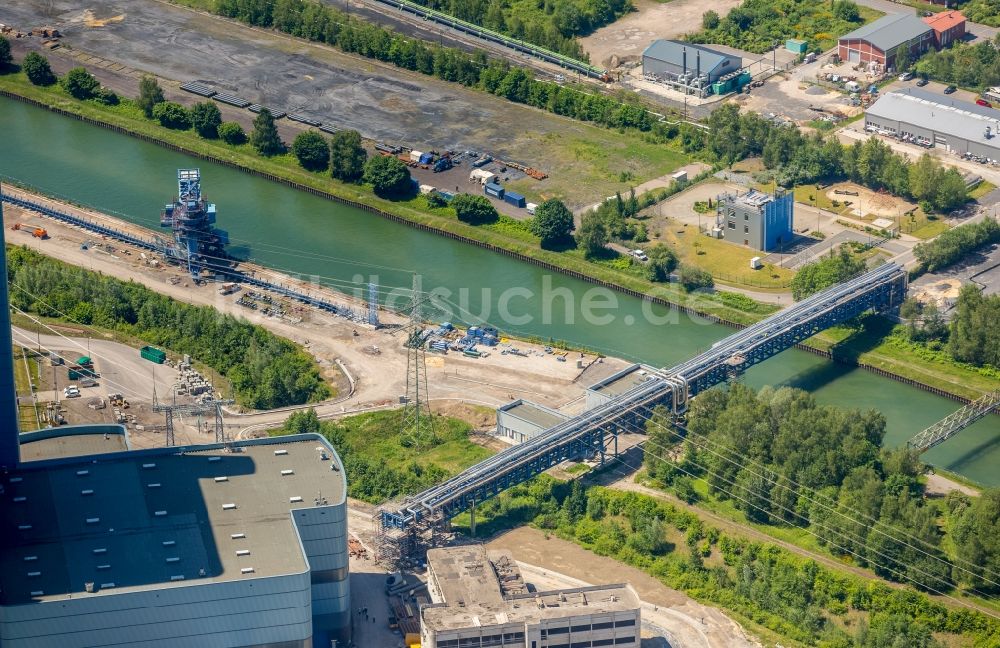 Luftaufnahme Datteln - Kraftwerksanlagen des Kohle- Heizkraftwerkes Datteln 4 Uniper Kraftwerk Im Löringhof in Datteln im Bundesland Nordrhein-Westfalen, Deutschland