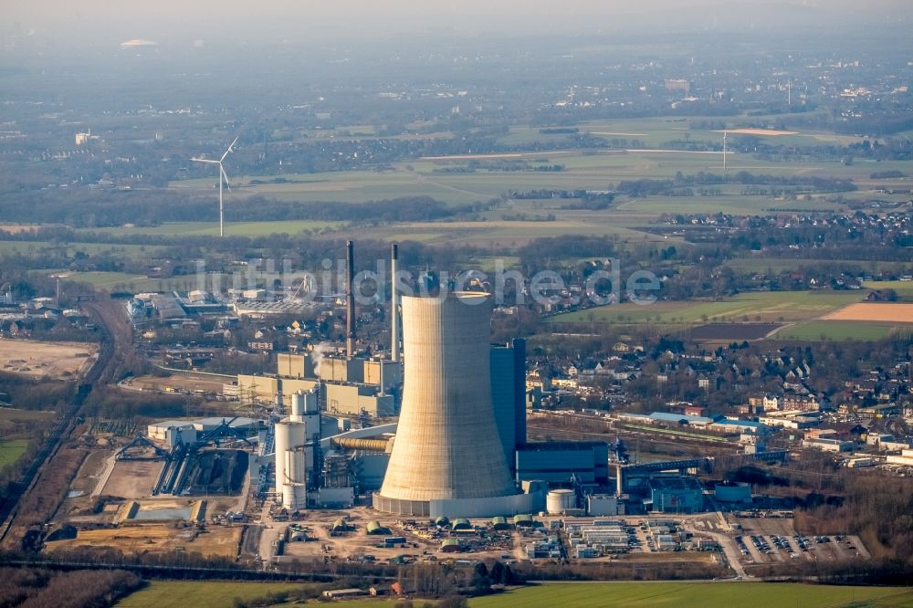 Luftbild Datteln - Kraftwerksanlagen des Kohle- Heizkraftwerkes Datteln 4 Uniper Kraftwerk Im Löringhof in Datteln im Bundesland Nordrhein-Westfalen, Deutschland