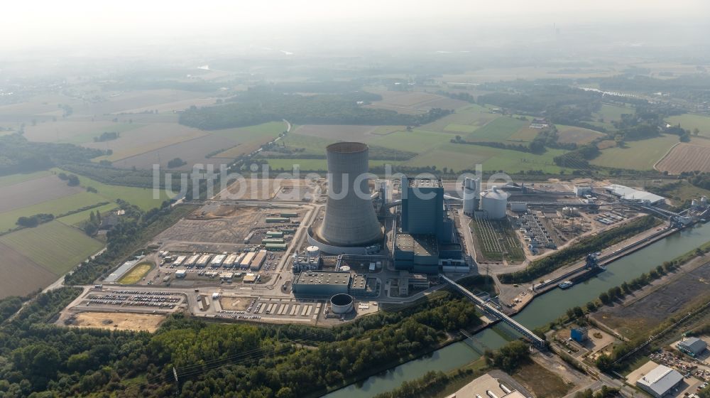 Luftbild Datteln - Kraftwerksanlagen des Kohle- Heizkraftwerkes Datteln 4 Uniper Kraftwerk Im Löringhof in Datteln im Bundesland Nordrhein-Westfalen, Deutschland