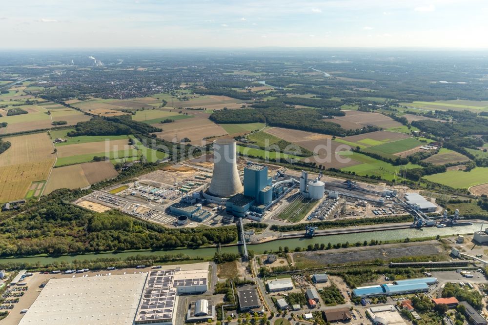 Luftbild Datteln - Kraftwerksanlagen des Kohle- Heizkraftwerkes Datteln 4 Uniper Kraftwerk Im Löringhof in Datteln im Bundesland Nordrhein-Westfalen, Deutschland