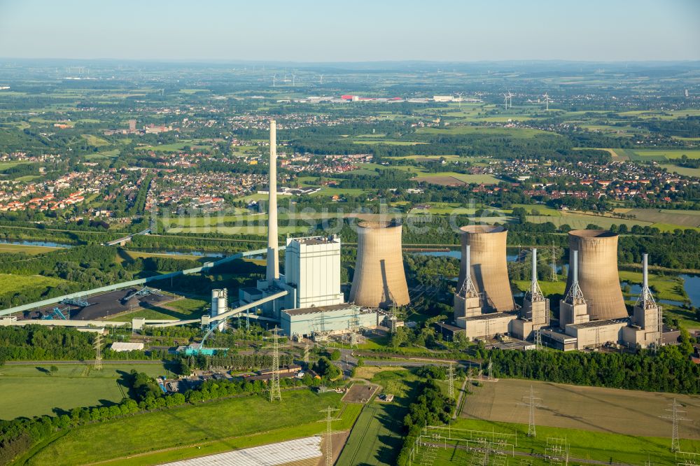 Luftbild Stockum - Kraftwerksanlagen des Kohle- Heizkraftwerkes Gersteinwerk in Stockum im Ruhrgebiet im Bundesland Nordrhein-Westfalen