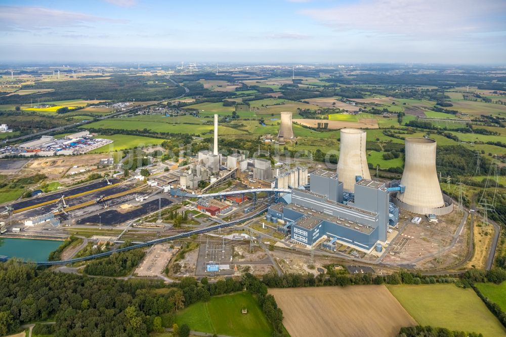 Luftbild Schmehausen - Kraftwerksanlagen des Kohle- Heizkraftwerkes der RWE Kraftwerk Westfalen in Schmehausen im Bundesland Nordrhein-Westfalen, Deutschland