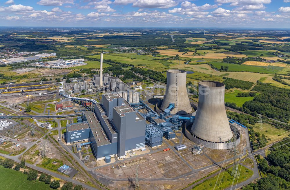 Luftaufnahme Schmehausen - Kraftwerksanlagen des Kohle- Heizkraftwerkes der RWE Power in Schmehausen im Bundesland Nordrhein-Westfalen, Deutschland