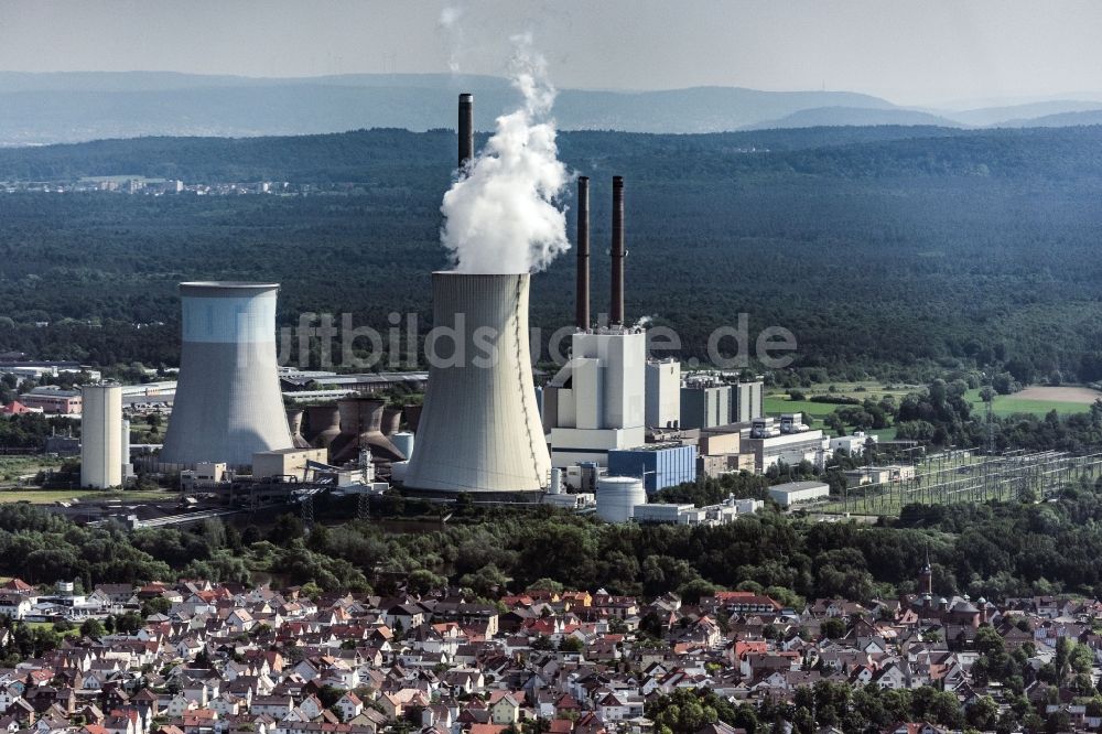 Luftaufnahme Großkrotzenburg - Kraftwerksanlagen des Kohle- Heizkraftwerkes Staudinger in Großkrotzenburg im Bundesland Hessen, Deutschland