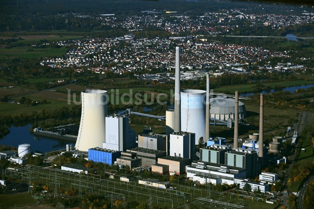 Großkrotzenburg aus der Vogelperspektive: Kraftwerksanlagen des Kohle- Heizkraftwerkes Staudinger in Großkrotzenburg im Bundesland Hessen, Deutschland