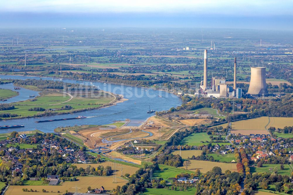 Luftbild Möllen - Kraftwerksanlagen des Kohle- Heizkraftwerkes der Steag Energy Services GmbH in Möllen im Bundesland Nordrhein-Westfalen