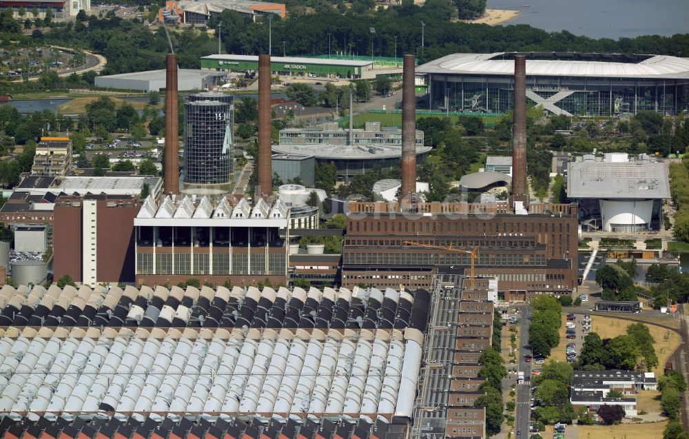 Luftaufnahme Wolfsburg - Kraftwerksanlagen des Kohle- Heizkraftwerkes in Wolfsburg im Bundesland Niedersachsen