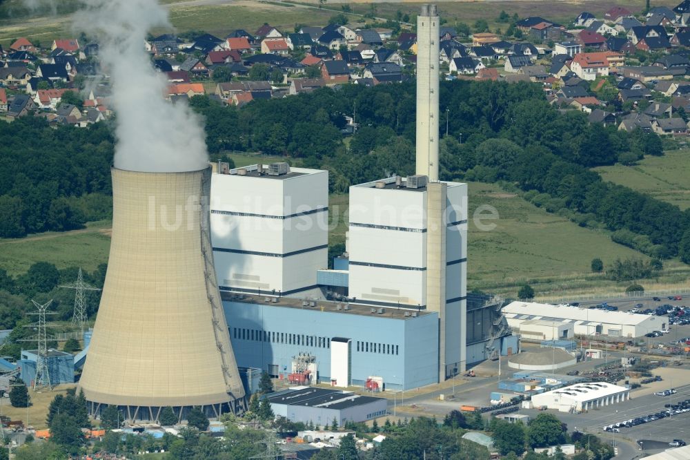 Luftbild Wolfsburg - Kraftwerksanlagen des Kohle- Heizkraftwerkes in Wolfsburg im Bundesland Niedersachsen