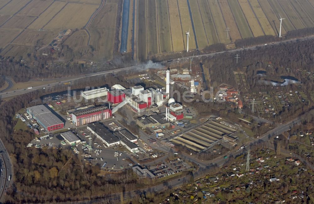 Bremen von oben - Kraftwerksanlagen des Müllheizkraftwerk im Ortsteil In den Hufen in Bremen