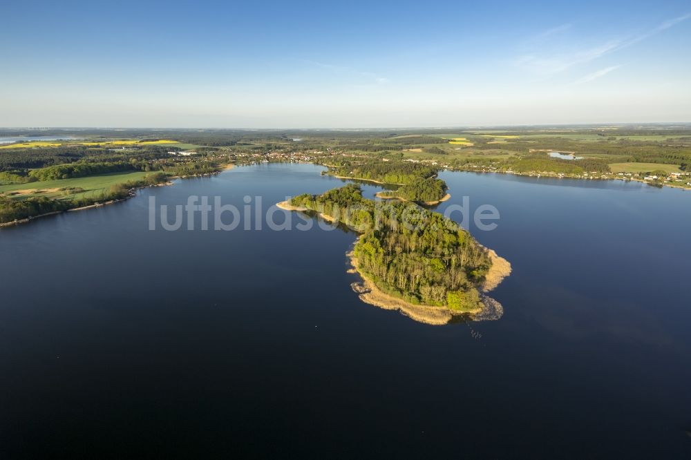 Luftbild Krakow am See - Krakower Seenlandschaft bei Krakow am See im Bundesland Mecklenburg-Vorpommern