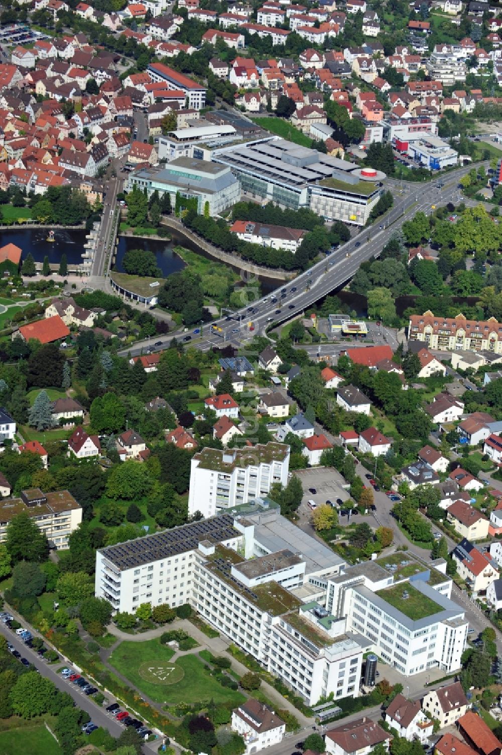 Luftaufnahme Bietigheim-Bissingen - Krankenhaus Bietigheim in Bietigheim-Bissingen im Bundesland Baden-Württemberg