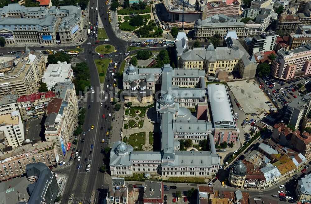 Bukarest aus der Vogelperspektive: Krankenhaus Coltea in Bukarest in Rumänien