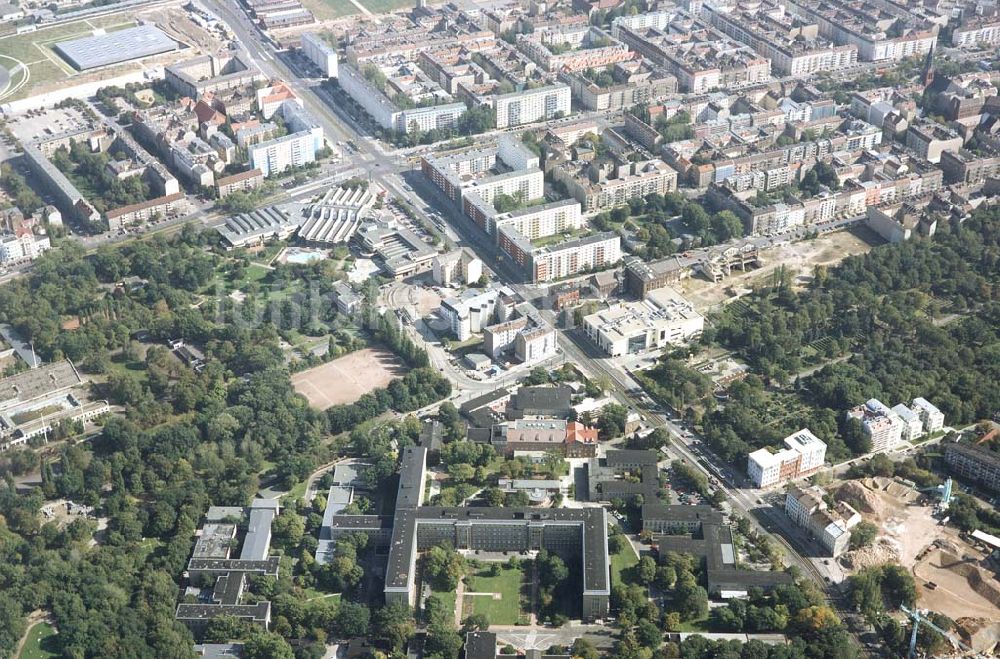 Berlin-Friedrichshain aus der Vogelperspektive: Krankenhaus im Friedrichshain an der Landsberger Allee 49 in 10249 Berlin.