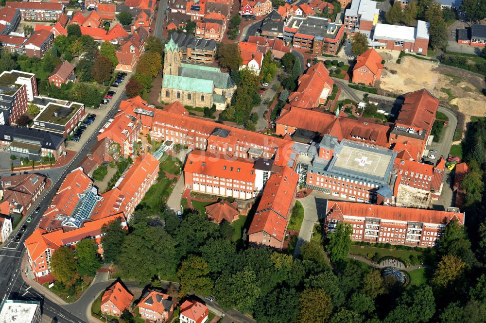 Luftbild Meppen - Krankenhaus Ludmillenstift Meppen