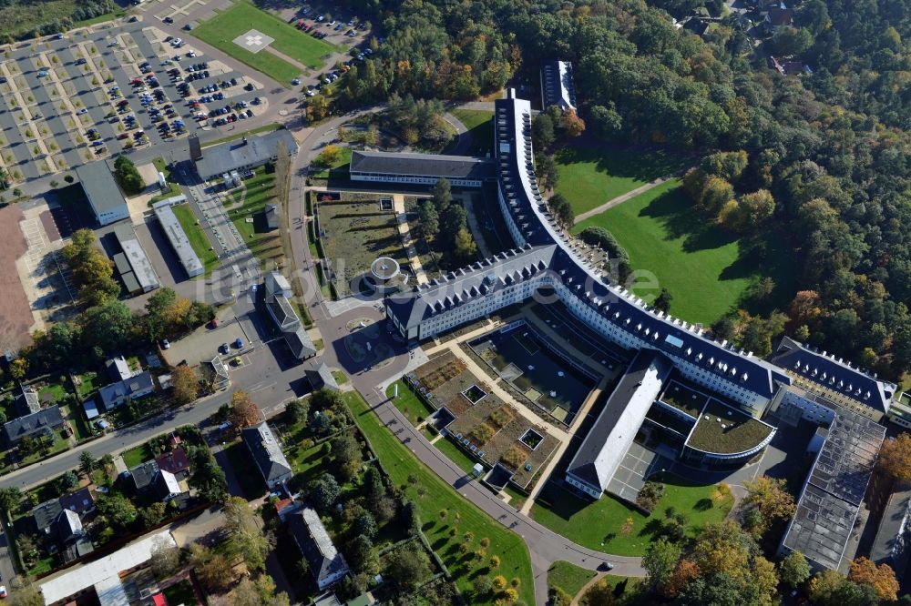 Halle (Saale) OT Dölau aus der Vogelperspektive: Krankenhaus Martha-Maria im Ortsteil Dölau in Halle (Saale) im Bundesland Sachsen-Anhalt