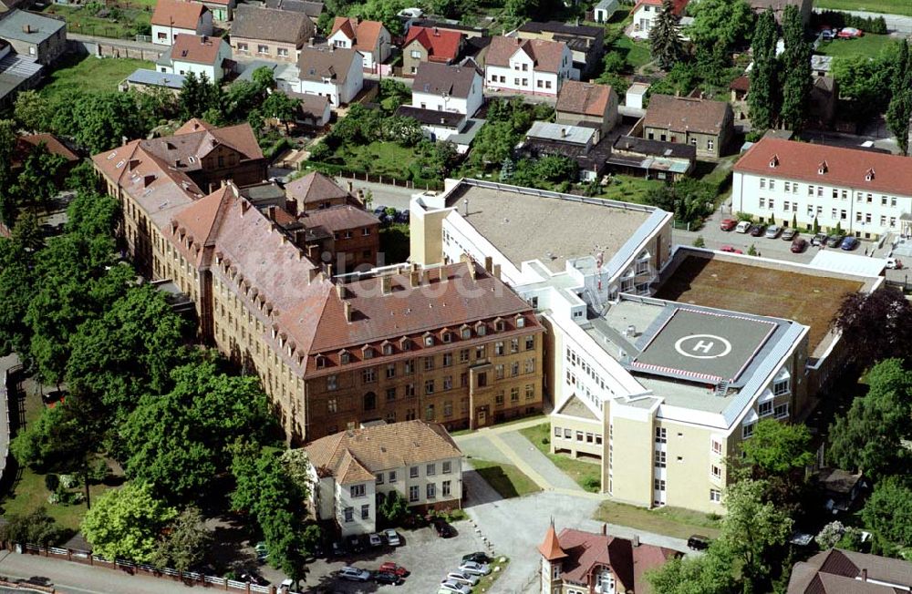 Senftenberg / Brandenburg aus der Vogelperspektive: Krankenhaus Senftenberg. Ort: Senftenberg / Brandenburg Datum: 21.05.2003 NC-KB 200