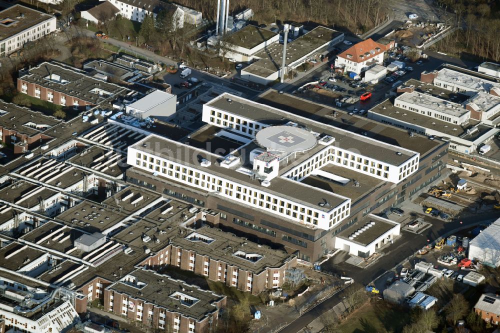 Lübeck aus der Vogelperspektive: Krankenhaus UKSH Universitätsklinikum Schleswig-Holstein im Ortsteil St. Jürgen in Lübeck im Bundesland Schleswig-Holstein, Deutschland