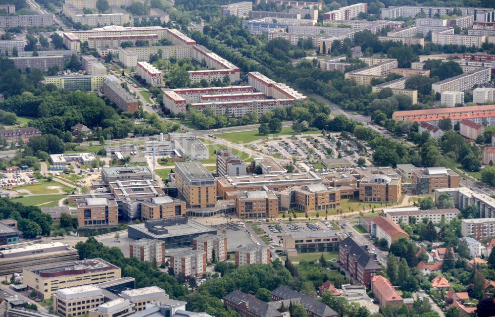 Hansestadt Greifswald aus der Vogelperspektive: Krankenhaus Universitätsmedizin Greifswald in Greifswald im Bundesland Mecklenburg-Vorpommern, Deutschland