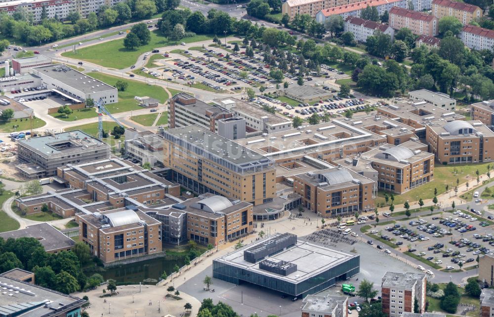 Luftbild Hansestadt Greifswald - Krankenhaus Universitätsmedizin Greifswald in Greifswald im Bundesland Mecklenburg-Vorpommern, Deutschland