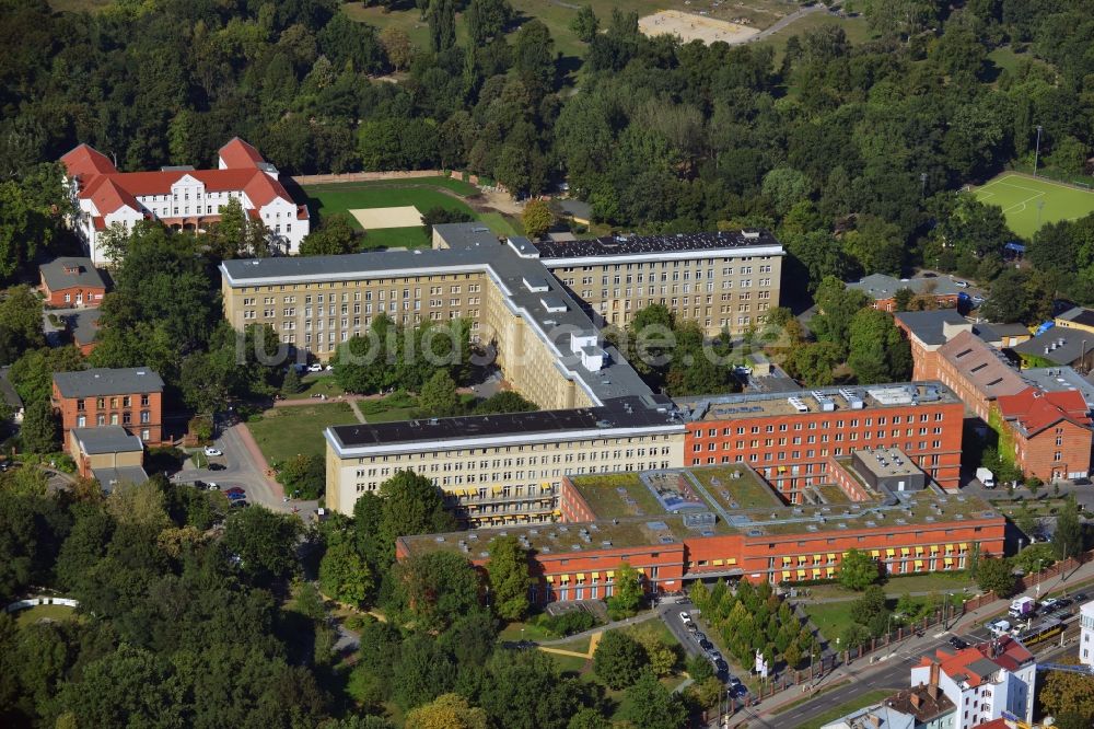 Luftaufnahme Berlin - Krankenhaus Vivantes Klinikum im Friedrichshain in Berlin