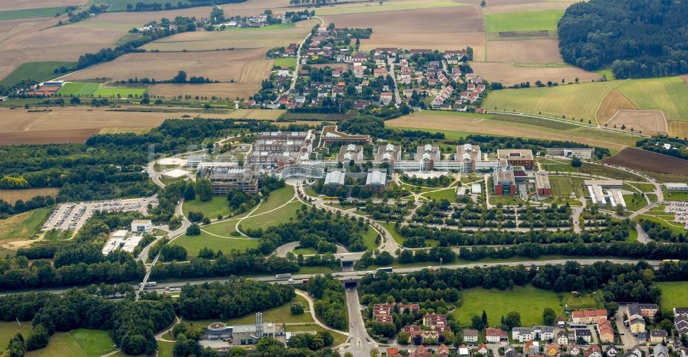 Regensburg von oben - Krankenhauses Klinikum der Universität in Regensburg im Bundesland Bayern