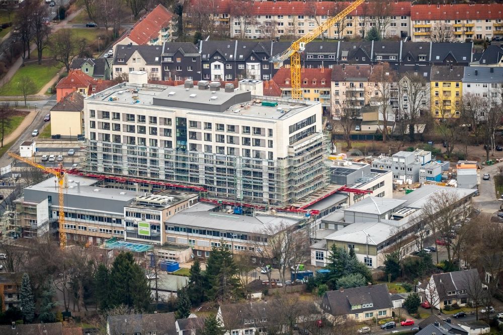 Luftaufnahme Herne - Krankenhauses Marienhospital Herne Abteilung für Gastroenterologie und interdisziplinäre Endoskopie in Herne im Bundesland Nordrhein-Westfalen