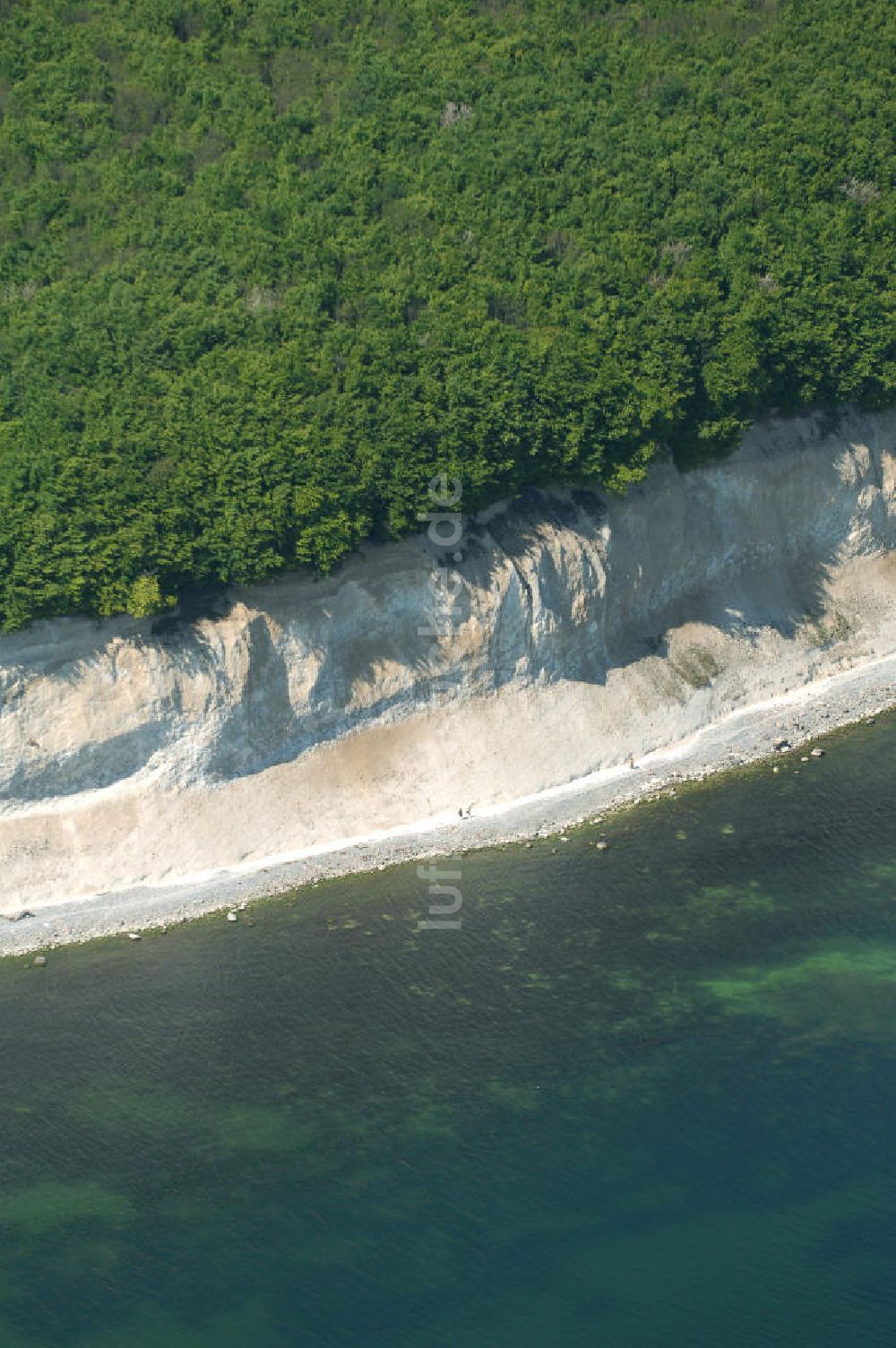 Halbinsel Jasmund von oben - Kreidefelsen der Insel Rügen