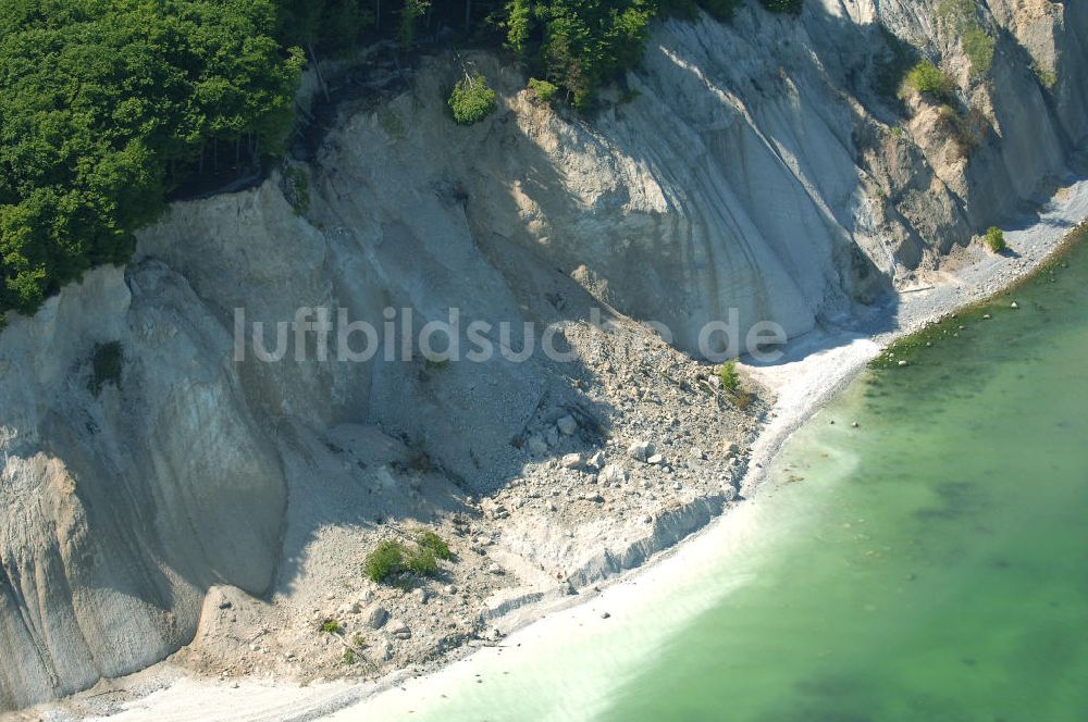 Halbinsel Jasmund von oben - Kreidefelsen der Insel Rügen