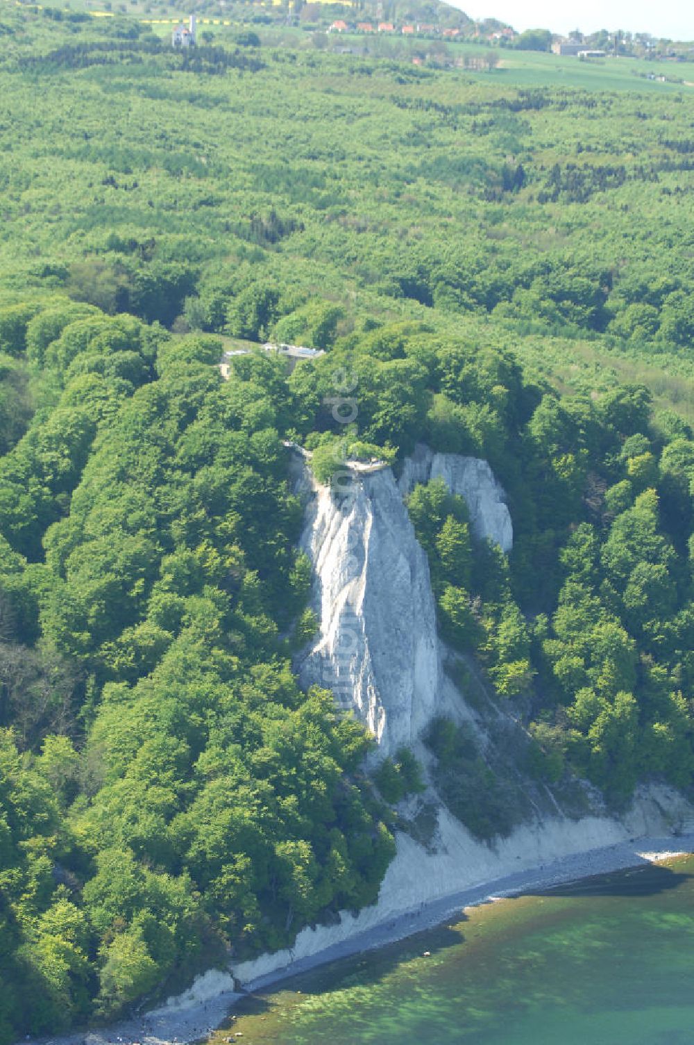 Halbinsel Jasmund von oben - Kreidefelsen der Insel Rügen