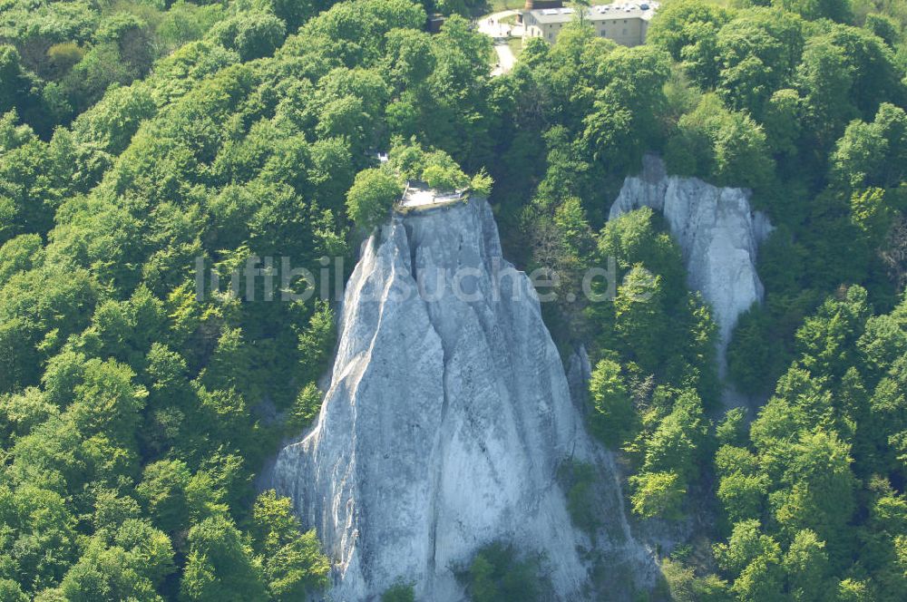 Luftbild Halbinsel Jasmund - Kreidefelsen der Insel Rügen