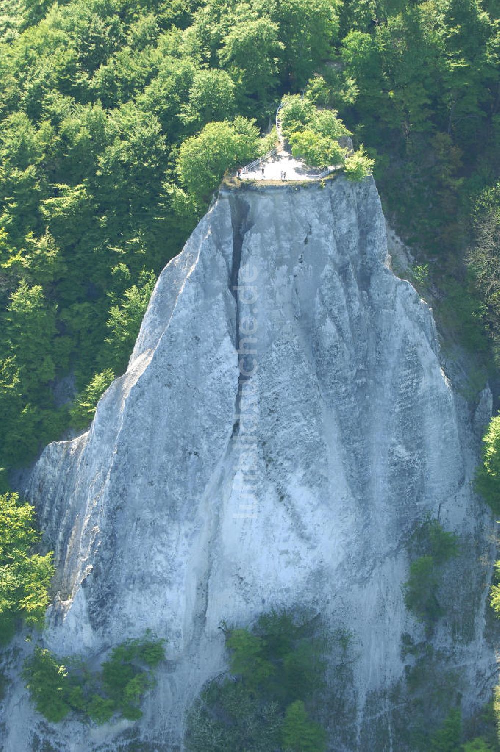 Halbinsel Jasmund von oben - Kreidefelsen der Insel Rügen