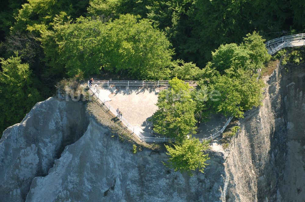 Luftaufnahme Halbinsel Jasmund - Kreidefelsen der Insel Rügen