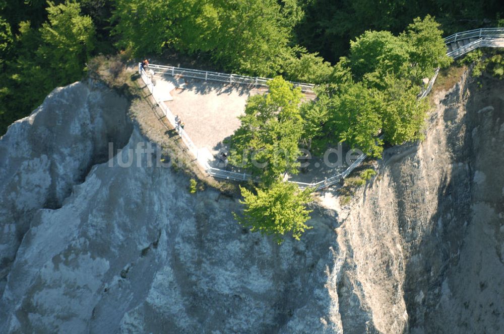 Halbinsel Jasmund von oben - Kreidefelsen der Insel Rügen