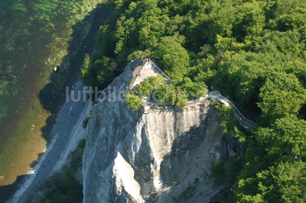 Luftbild Halbinsel Jasmund - Kreidefelsen der Insel Rügen