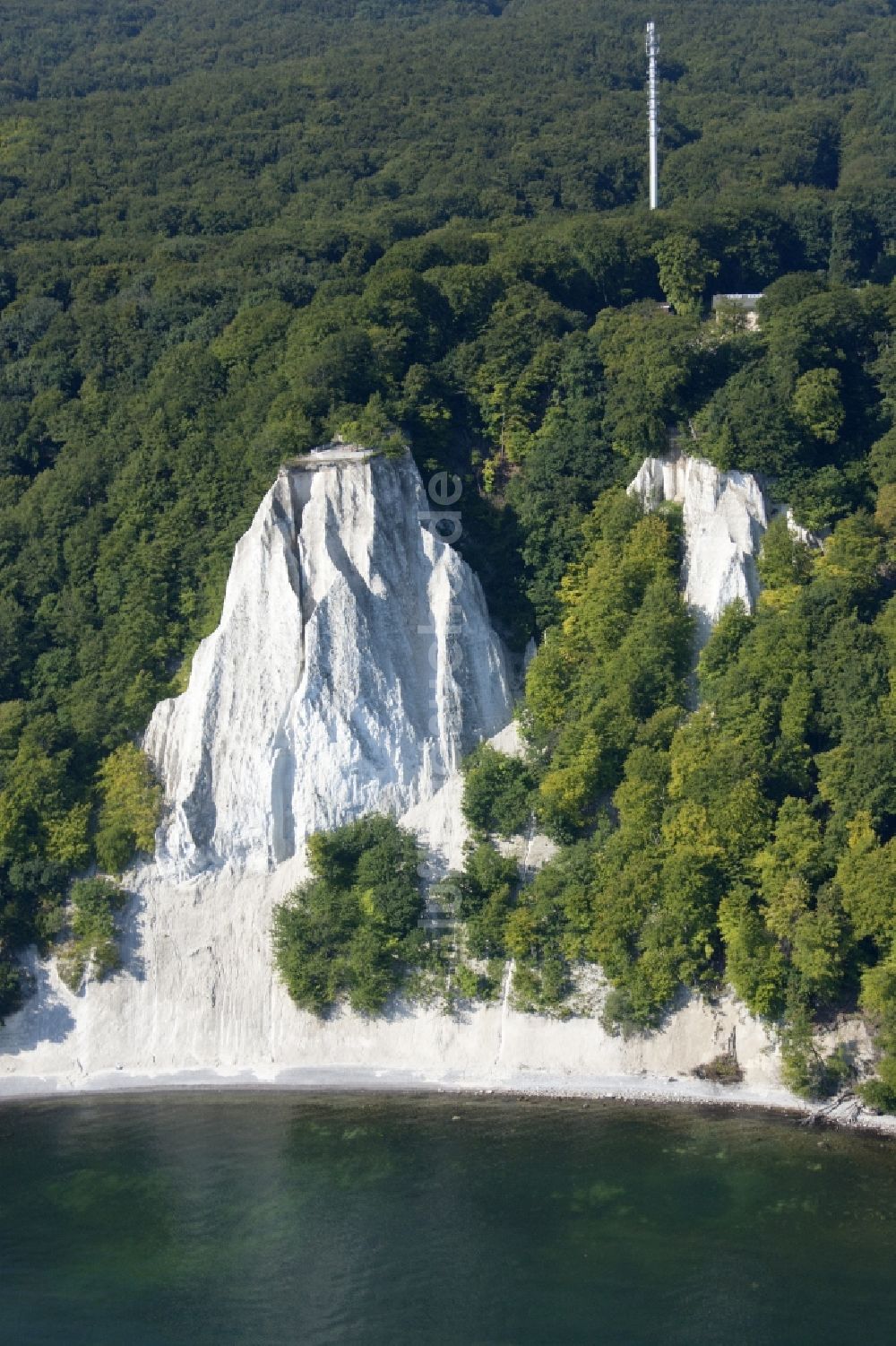 Luftaufnahme Sassnitz - Kreidefelsen Königsstuhl bei Sassnitz im Bundesland Mecklenburg-Vorpommern