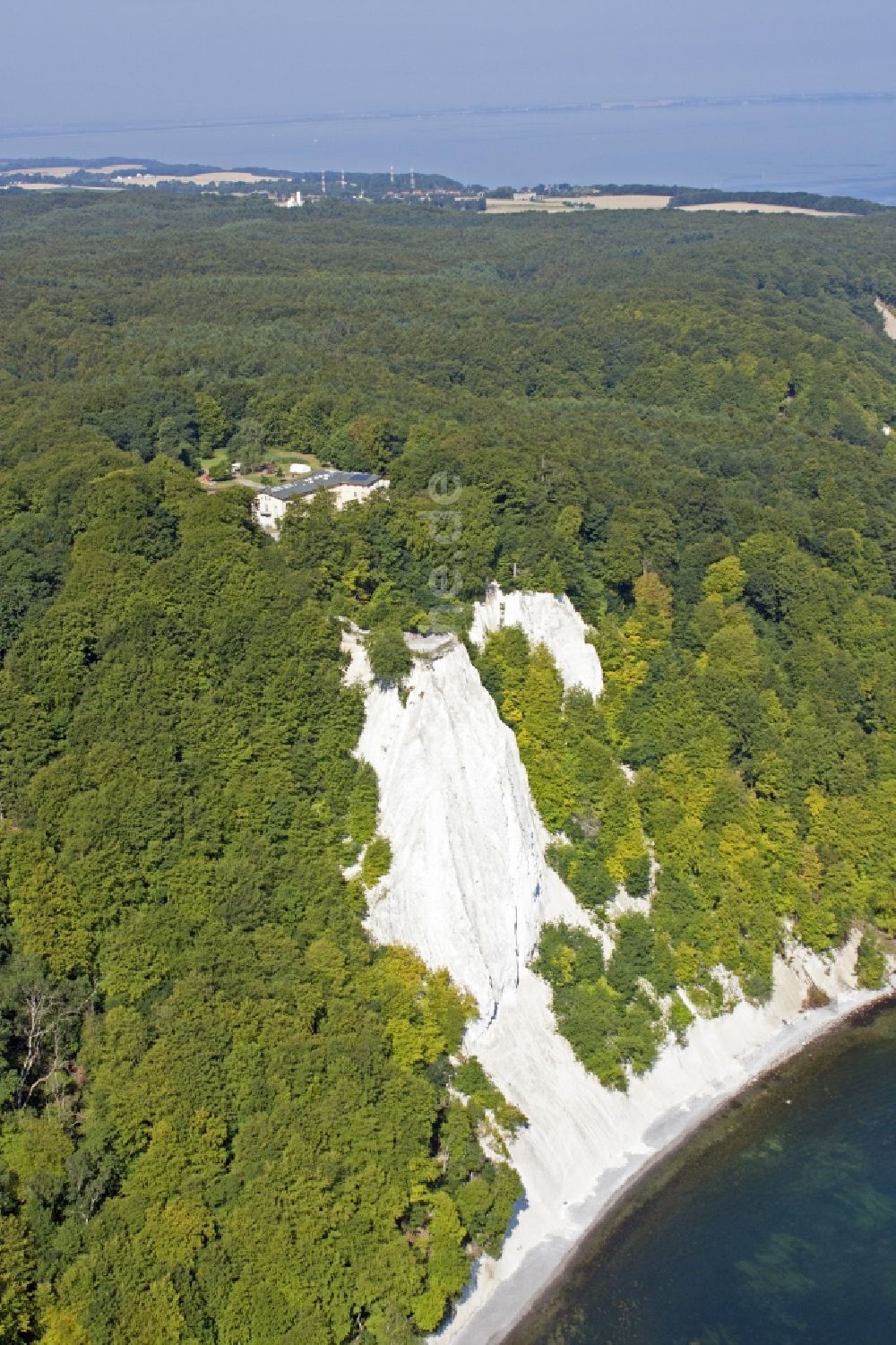 Sassnitz von oben - Kreidefelsen Königsstuhl bei Sassnitz im Bundesland Mecklenburg-Vorpommern